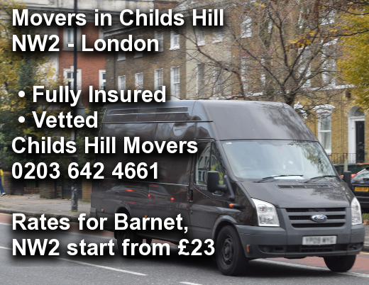 Movers in Childs Hill NW2, Barnet
